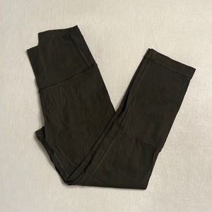 Lululemon Wunder Under HR Crop Legging Dark Olive